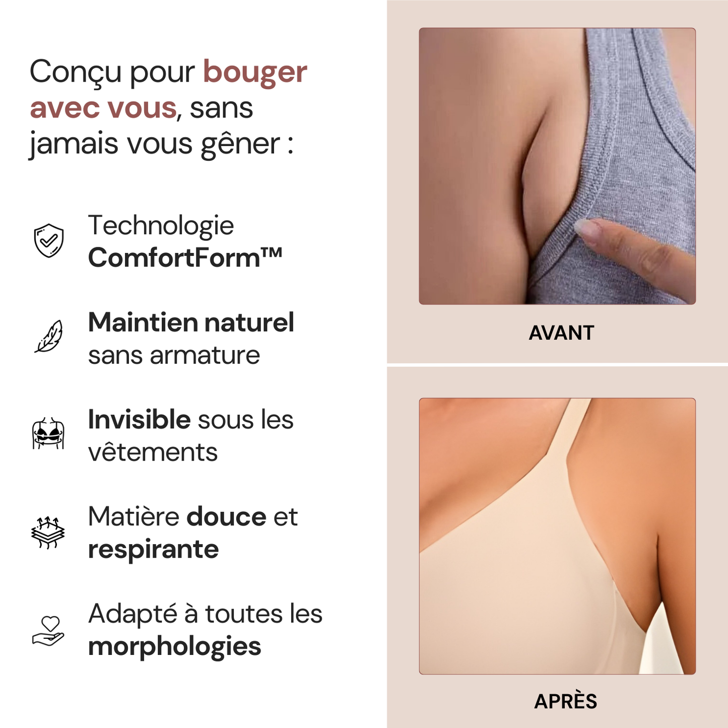 Soutien-gorge sans couture - ultra confortable